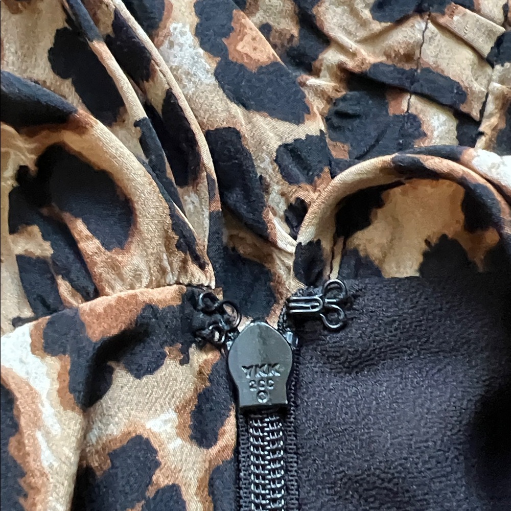 VERONICA BEARD | Arielle Leopard Print Silk Blend Dress - Picture 14 of 15